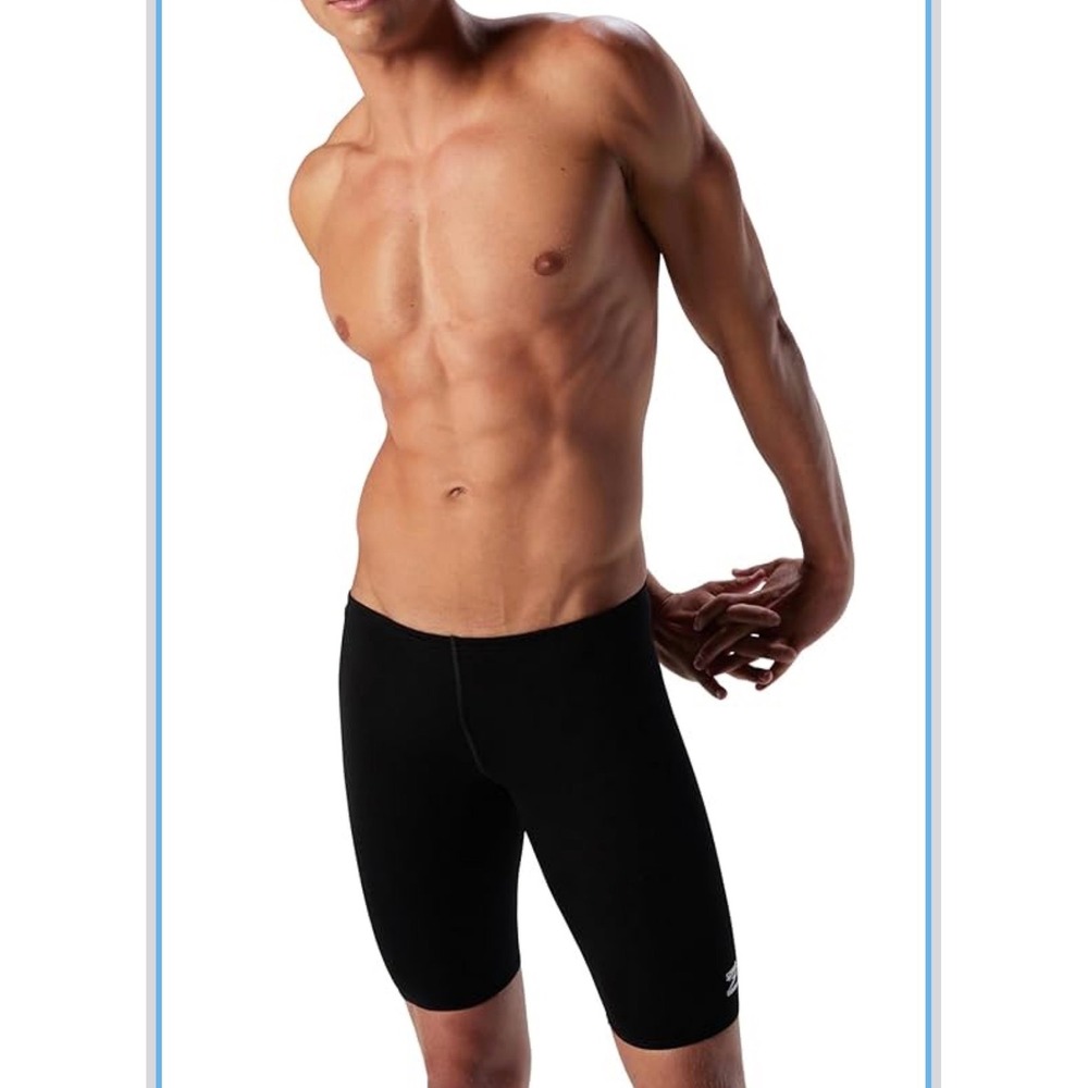 Speedo Mens Endurance+ Jammer Swimsuit Team Black Size 32 NWT